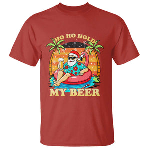 Santa Beer Christmas T Shirt Ho Ho Ho My Beer TS14 Red Print Your Wear