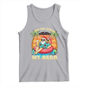 Santa Beer Christmas Tank Top Ho Ho Ho My Beer TS14 Athletic Heather Print Your Wear