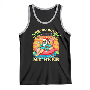 Santa Beer Christmas Tank Top Ho Ho Ho My Beer TS14 Black Athletic Heather Print Your Wear