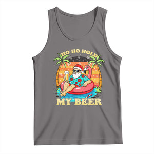 Santa Beer Christmas Tank Top Ho Ho Ho My Beer TS14 Deep Heather Print Your Wear