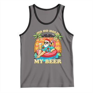 Santa Beer Christmas Tank Top Ho Ho Ho My Beer TS14 Deep Heather Black Print Your Wear