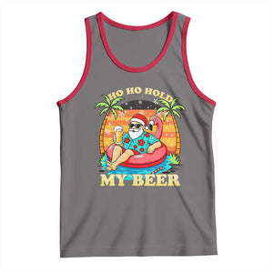 Santa Beer Christmas Tank Top Ho Ho Ho My Beer TS14 Deep Heather Red Print Your Wear