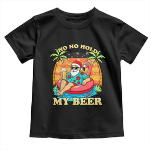 Santa Beer Christmas Toddler T Shirt Ho Ho Ho My Beer TS14 Black Print Your Wear