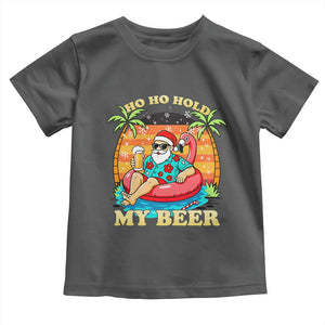 Santa Beer Christmas Toddler T Shirt Ho Ho Ho My Beer TS14 Dark Heather Print Your Wear
