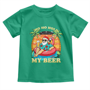 Santa Beer Christmas Toddler T Shirt Ho Ho Ho My Beer TS14 Irish Green Print Your Wear