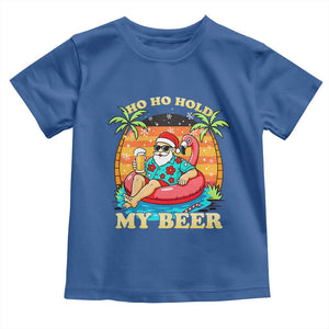 Santa Beer Christmas Toddler T Shirt Ho Ho Ho My Beer TS14 Royal Blue Print Your Wear