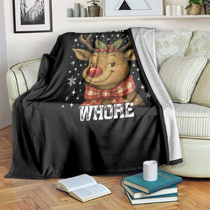 Reindeer Christmas Meme Throw Blanket Nothing For You Whore TS14 Print Your Wear