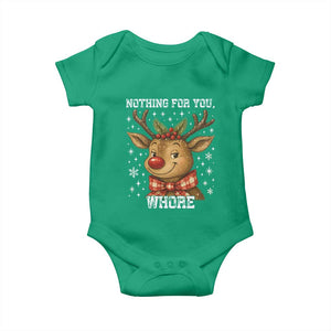 Reindeer Christmas Meme Baby Onesie Nothing For You Whore TS14 Irish Green Print Your Wear