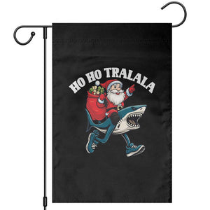 Tralalero Tralala Christmas Meme Garden Flag Santa Xmas Ho Ho Ho TS14 Black Print Your Wear