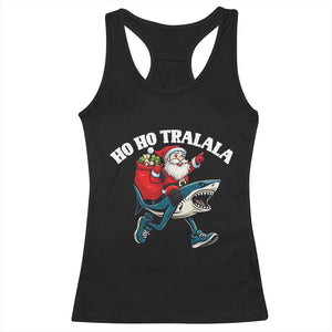 Tralalero Tralala Christmas Meme Racerback Tank Top Santa Xmas Ho Ho Ho TS14 Black Print Your Wear