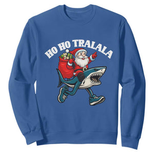 Tralalero Tralala Christmas Meme Sweatshirt Santa Xmas Ho Ho Ho TS14 Royal Blue Print Your Wear