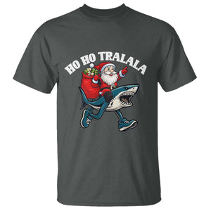 Tralalero Tralala Christmas Meme T Shirt Santa Xmas Ho Ho Ho TS14 Dark Heather Print Your Wear