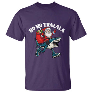 Tralalero Tralala Christmas Meme T Shirt Santa Xmas Ho Ho Ho TS14 Purple Print Your Wear