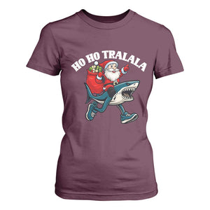Tralalero Tralala Christmas Meme T Shirt For Women Santa Xmas Ho Ho Ho TS14 Maroon Print Your Wear