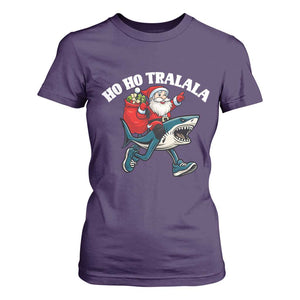 Tralalero Tralala Christmas Meme T Shirt For Women Santa Xmas Ho Ho Ho TS14 Purple Print Your Wear