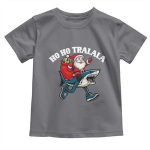 Tralalero Tralala Christmas Meme Toddler T Shirt Santa Xmas Ho Ho Ho TS14 Charcoal Print Your Wear