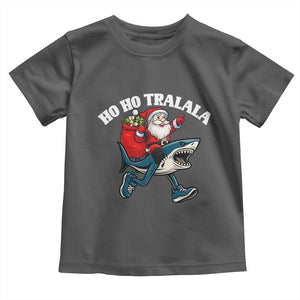 Tralalero Tralala Christmas Meme Toddler T Shirt Santa Xmas Ho Ho Ho TS14 Dark Heather Print Your Wear