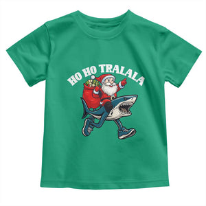 Tralalero Tralala Christmas Meme Toddler T Shirt Santa Xmas Ho Ho Ho TS14 Irish Green Print Your Wear
