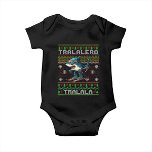 Tralalero Tralala Christmas Meme Baby Onesie Snowboard Ugly Xmas TS14 Black Print Your Wear