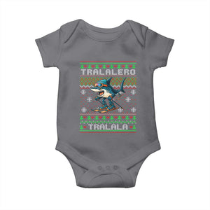 Tralalero Tralala Christmas Meme Baby Onesie Snowboard Ugly Xmas TS14 Charcoal Print Your Wear