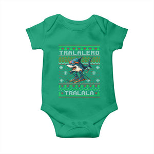 Tralalero Tralala Christmas Meme Baby Onesie Snowboard Ugly Xmas TS14 Irish Green Print Your Wear