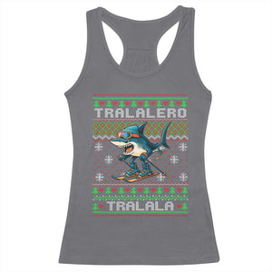 Tralalero Tralala Christmas Meme Racerback Tank Top Snowboard Ugly Xmas TS14 Charcoal Print Your Wear