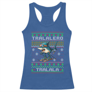 Tralalero Tralala Christmas Meme Racerback Tank Top Snowboard Ugly Xmas TS14 Royal Blue Print Your Wear