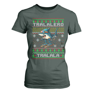 Tralalero Tralala Christmas Meme T Shirt For Women Snowboard Ugly Xmas TS14 Dark Forest Green Print Your Wear