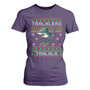 Tralalero Tralala Christmas Meme T Shirt For Women Snowboard Ugly Xmas TS14 Purple Print Your Wear