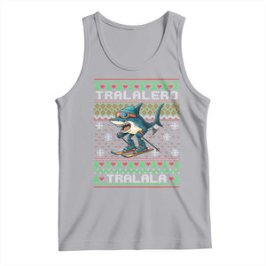 Tralalero Tralala Christmas Meme Tank Top Snowboard Ugly Xmas TS14 Athletic Heather Print Your Wear