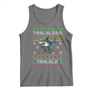 Tralalero Tralala Christmas Meme Tank Top Snowboard Ugly Xmas TS14 Black Heather Print Your Wear