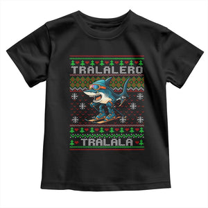 Tralalero Tralala Christmas Meme Toddler T Shirt Snowboard Ugly Xmas TS14 Black Print Your Wear