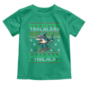 Tralalero Tralala Christmas Meme Toddler T Shirt Snowboard Ugly Xmas TS14 Irish Green Print Your Wear