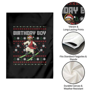 Jesus Christmas Meme Garden Flag Snowboard Birthday Boy Ugly Xmas TS14 Print Your Wear
