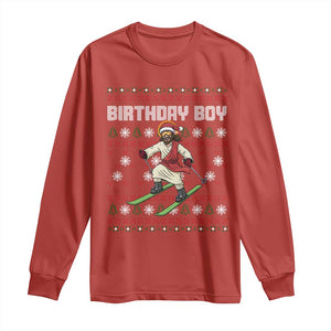 Jesus Christmas Meme Long Sleeve Shirt Snowboard Birthday Boy Ugly Xmas TS14 Red Print Your Wear