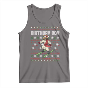 Jesus Christmas Meme Tank Top Snowboard Birthday Boy Ugly Xmas TS14 Deep Heather Print Your Wear
