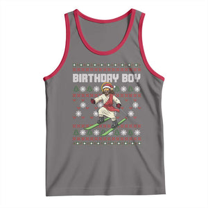 Jesus Christmas Meme Tank Top Snowboard Birthday Boy Ugly Xmas TS14 Deep Heather Red Print Your Wear