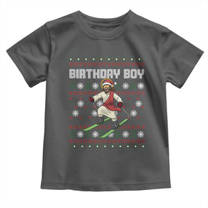 Jesus Christmas Meme Toddler T Shirt Snowboard Birthday Boy Ugly Xmas TS14 Dark Heather Print Your Wear