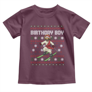Jesus Christmas Meme Toddler T Shirt Snowboard Birthday Boy Ugly Xmas TS14 Maroon Print Your Wear