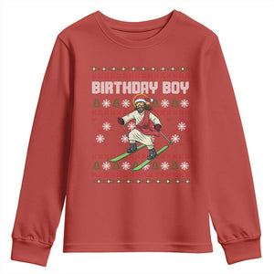Jesus Christmas Meme Youth Sweatshirt Snowboard Birthday Boy Ugly Xmas TS14 Red Print Your Wear