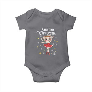 Ballerina Cappuccina Christmas Baby Onesie Italian Brainrot Meme TS14 Charcoal Print Your Wear