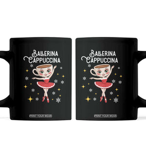 Ballerina Cappuccina Christmas Coffee Mug Italian Brainrot Meme TS14 Black Print Your Wear