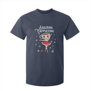 Ballerina Cappuccina Christmas T Shirt For Kid Italian Brainrot Meme TS14 Navy Print Your Wear