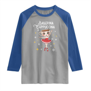 Ballerina Cappuccina Christmas Raglan Shirt Italian Brainrot Meme TS14 Sport Gray Royal Print Your Wear