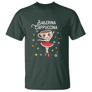 Ballerina Cappuccina Christmas T Shirt Italian Brainrot Meme TS14 Dark Forest Green Print Your Wear