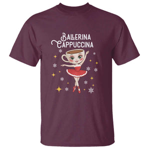 Ballerina Cappuccina Christmas T Shirt Italian Brainrot Meme TS14 Maroon Print Your Wear