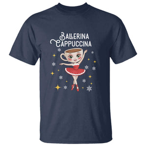 Ballerina Cappuccina Christmas T Shirt Italian Brainrot Meme TS14 Navy Print Your Wear