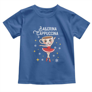 Ballerina Cappuccina Christmas Toddler T Shirt Italian Brainrot Meme TS14 Royal Blue Print Your Wear