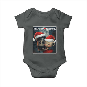 Funny Christmas Couple Baby Onesie Italian Brainrot Meme TS14 Dark Heather Print Your Wear