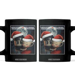 Funny Christmas Couple Coffee Mug Italian Brainrot Meme TS14 Black Print Your Wear